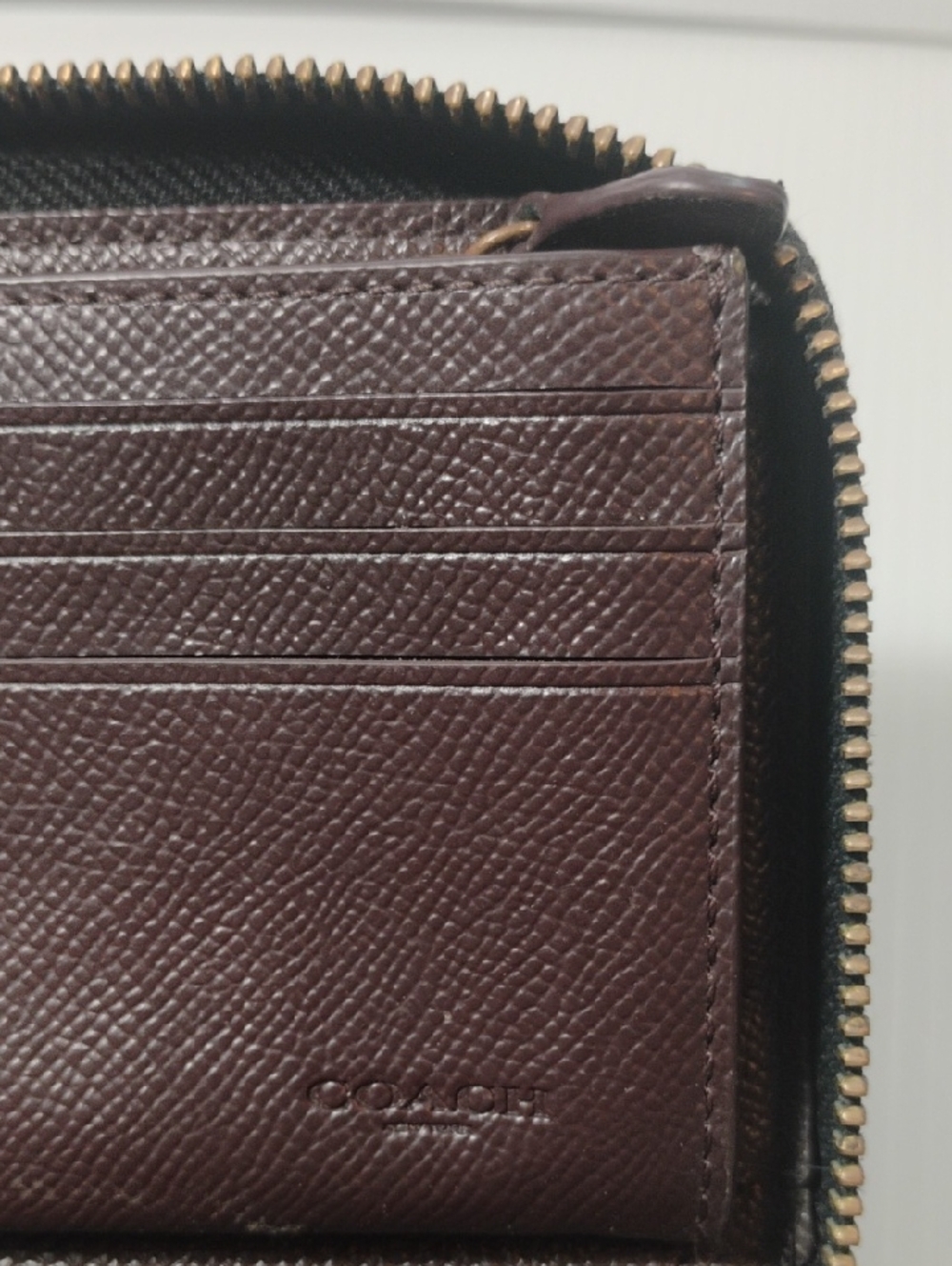 Coach Essential Continental wallet black polished leather Ret $225 - Picture 7 of 10